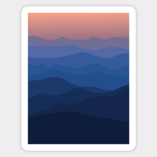 Sunset in the mountains Sticker